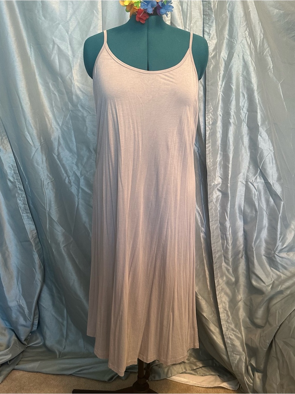 Johnny Was Taupe Maxi Dress with Multicolor Floral Embroidery 1X - Picture 8 of 8
